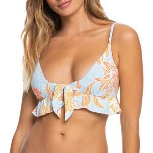 Roxy Bikini Top Size Large Island In The Sun NEW Beach Surf Swim NWOT Tropical